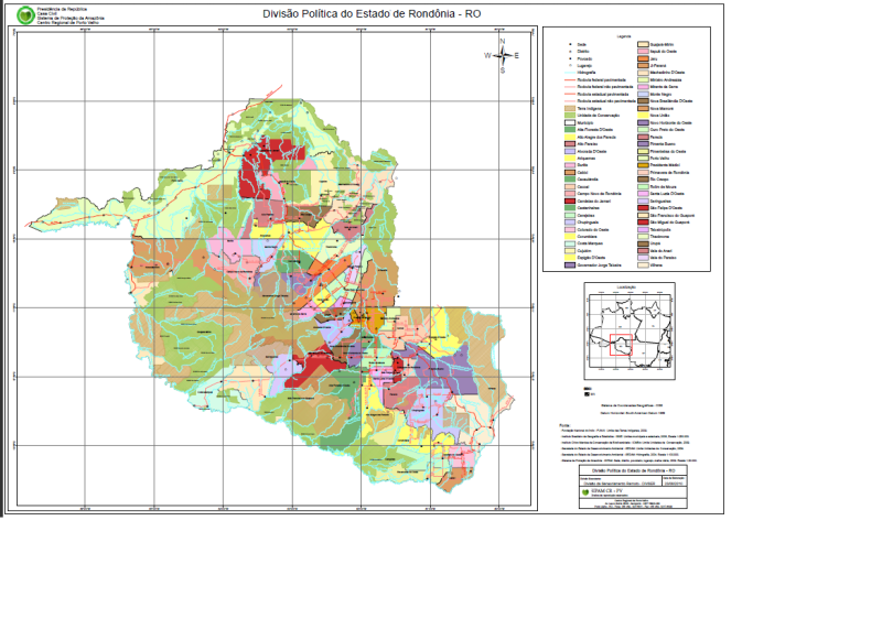 Mapa de Rondônia